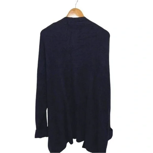 NWT Barefoot Dreams Women’s CozyChic Lite Black Long Sleeve Coastline Cardigan - Picture 3 of 3